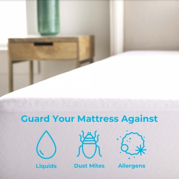 Linenspa Premium Mattress Protector for Liquids/Dust Mites/Allergen Sz Twin XL - Picture 3 of 7